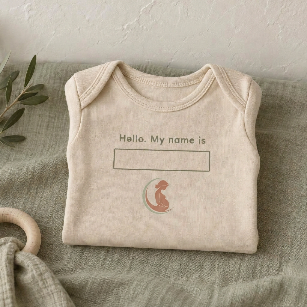 Hello. My name is… baby grow