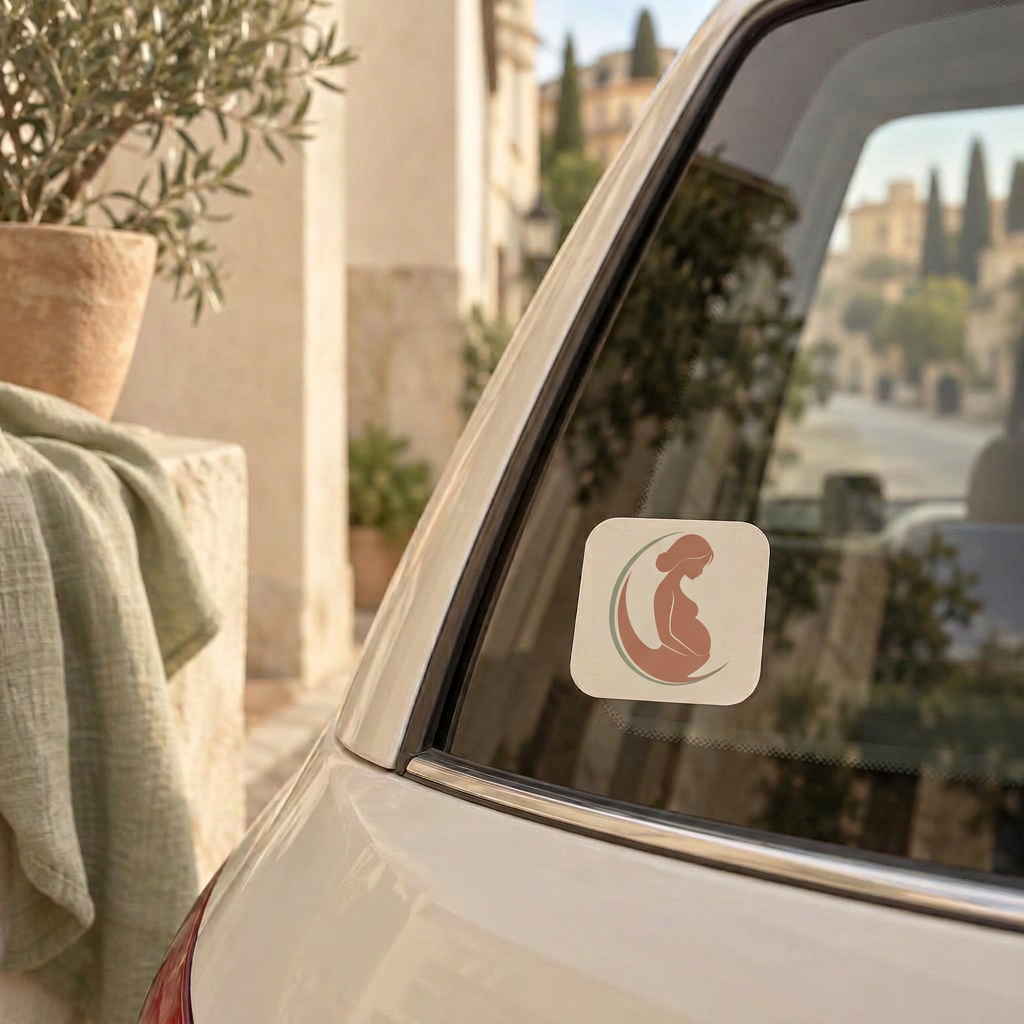 Growing gently car sticker with the Bump to Baby mark