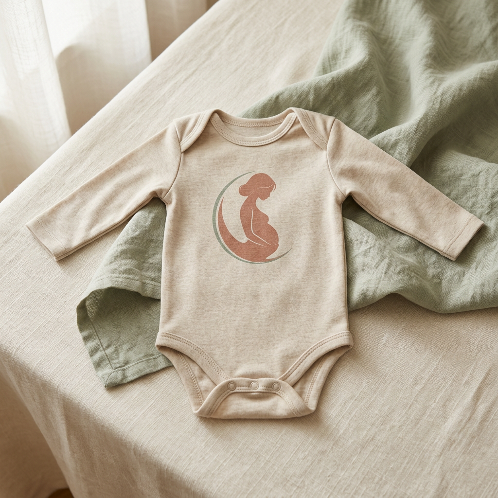 Logo baby grow with the Bump to Baby mark