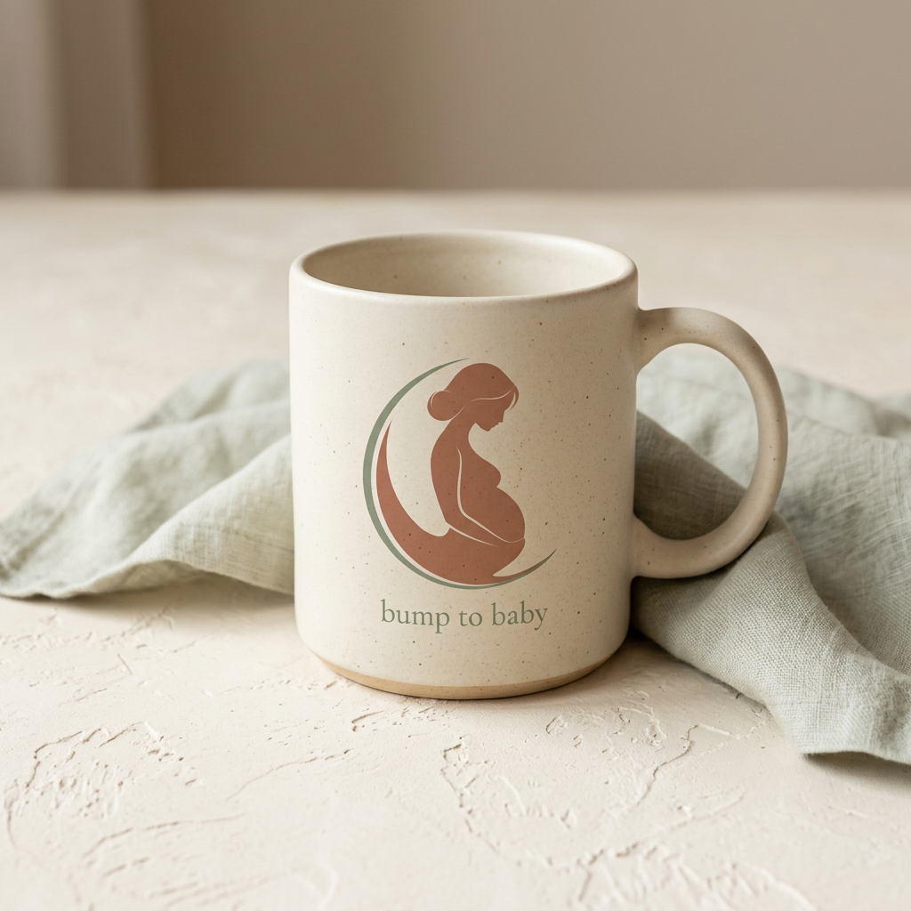 Logo mug with the Bump to Baby mark