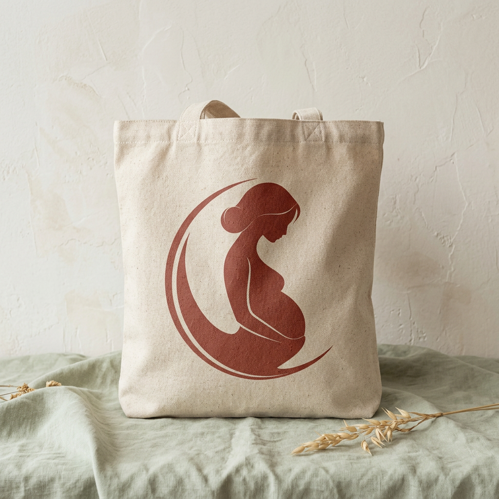 Logo tote bag with the Bump to Baby mark