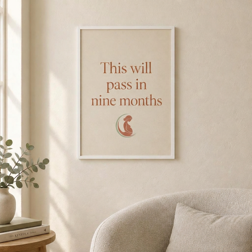 This will pass in nine months framed print